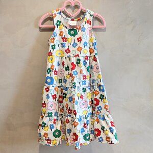Hanna Andersson girl's multi color floral tiered summer dress - size 5